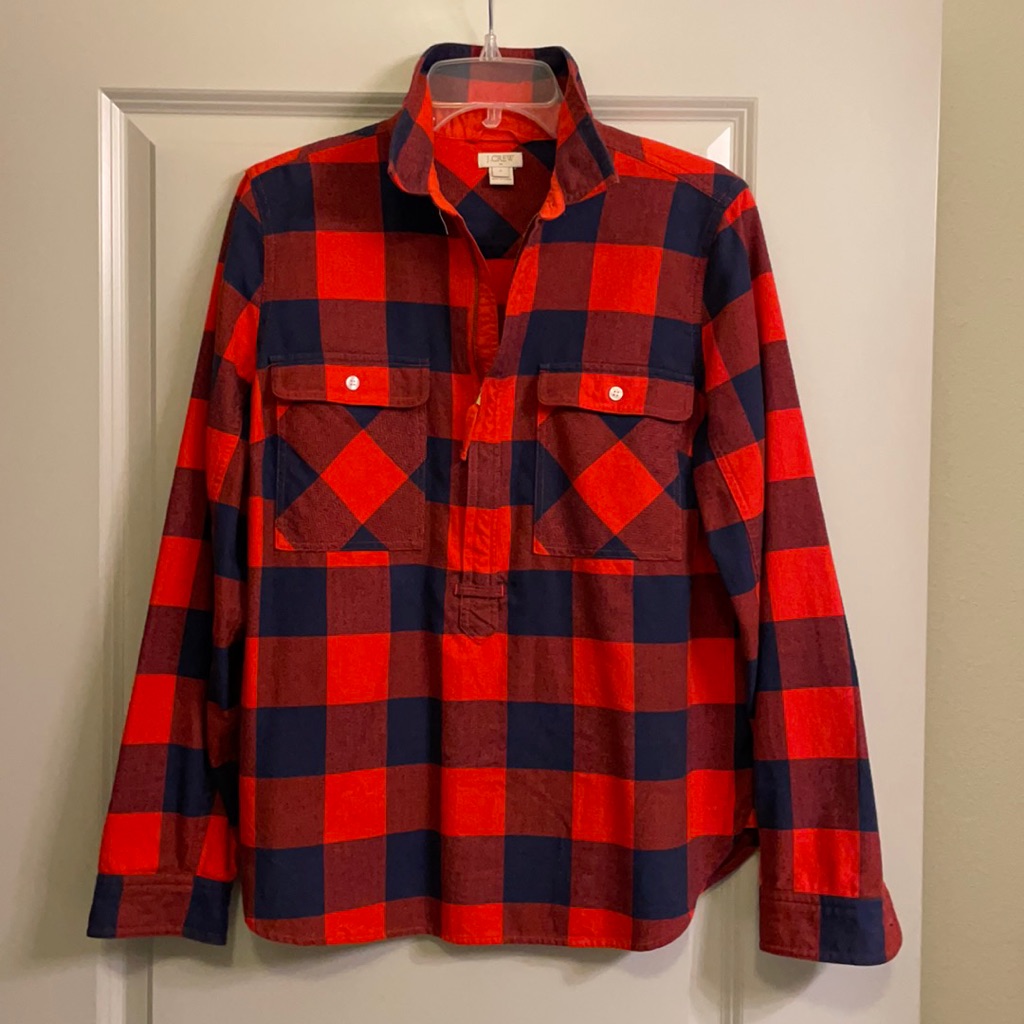 J.Crew Women’s Popover Flannel. Size Small.